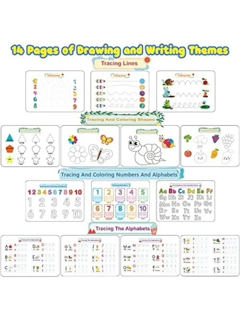 Montessori Busy Book for Toddlers - Learning Activities Workbook & Tracing Fun